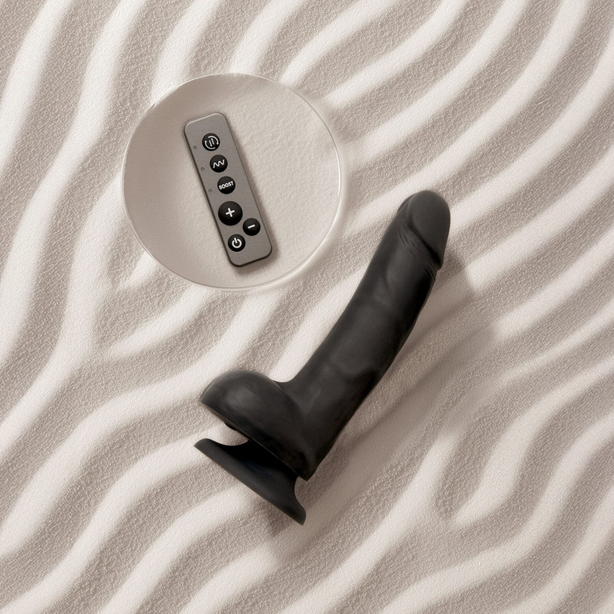 Фалоімітатор з вібрацією і ротацією Strap-On-Me Rotating & Vibrating Realistic Dildo - L - Black фото 5