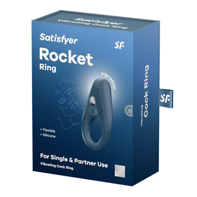 Ерекційне віброкільце Satisfyer Rocket Ring з подовженим стимулятором клітора, перезаряджуване фото 5