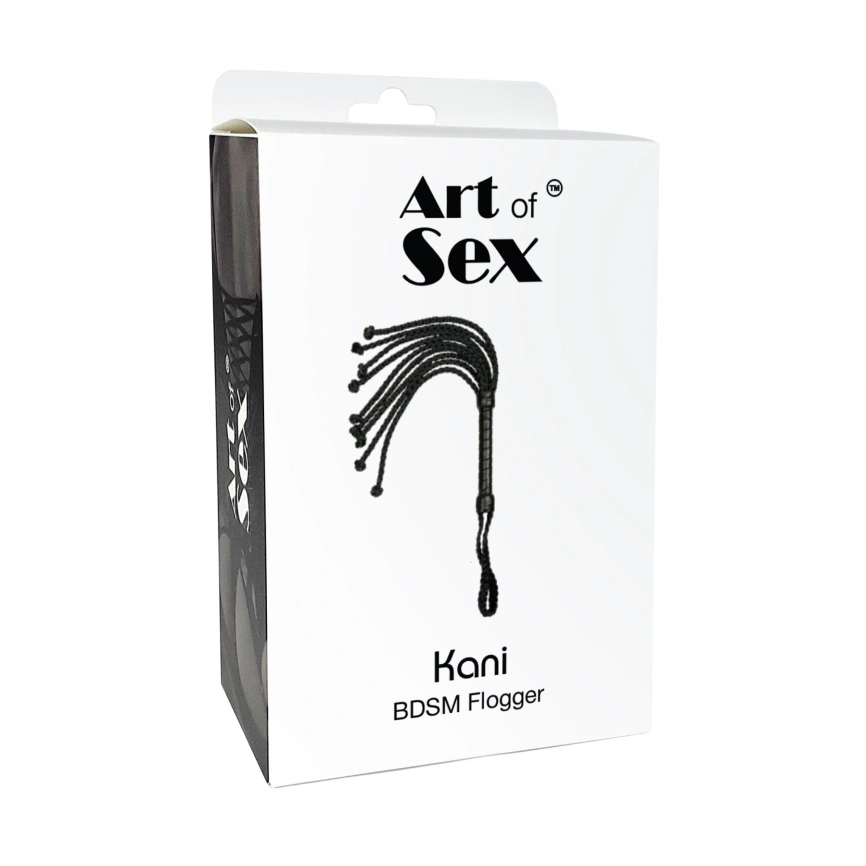 Ажурная плеть Кошка из экокожи Art of Sex - Kani, цвет черный фото 4