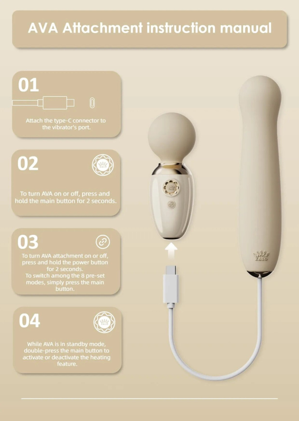 Пульсатор Zalo – AVA Attachment Sakura Pink для смарт-вібромасажера Zalo – AVA фото 3