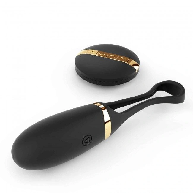 Виброяйцо Dorcel Secret Delight Gold с пультом ДУ, с турборежимом и голосовым управлением фото 1