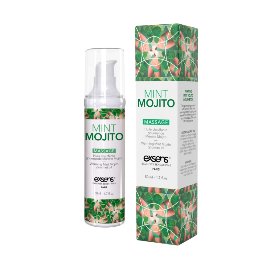 Масажна олія EXSENS Mojito 50мл розігрівальна, без цукру, без парабенів, їстівна фото 2