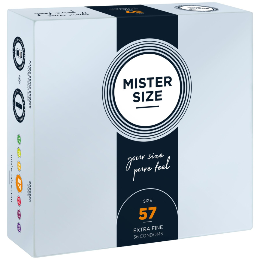 Презервативи Mister Size - pure feel - 57 (36 condoms), товщина 0,05 мм фото 1