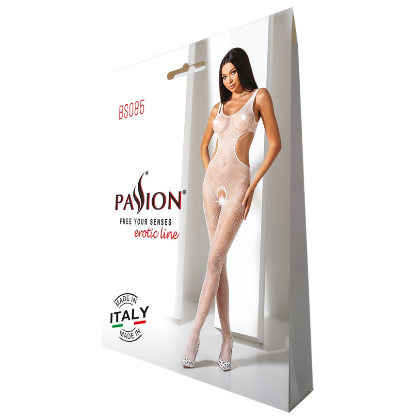 Еротичний бодістокінг з малюнком Passion BS085 white фото 5