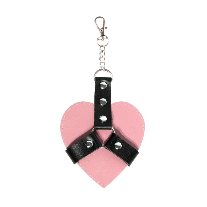 Брелок на карабине для ключей Art of Sex Chained Heart, Розовый фото 1