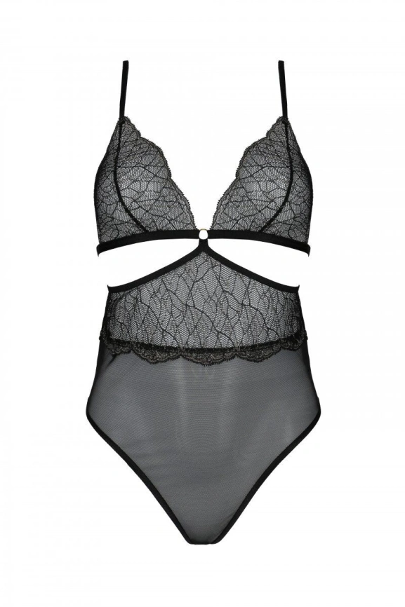 Боди Passion AMBERLY BODY black, S/M, открытая спина, низ стринги фото 3