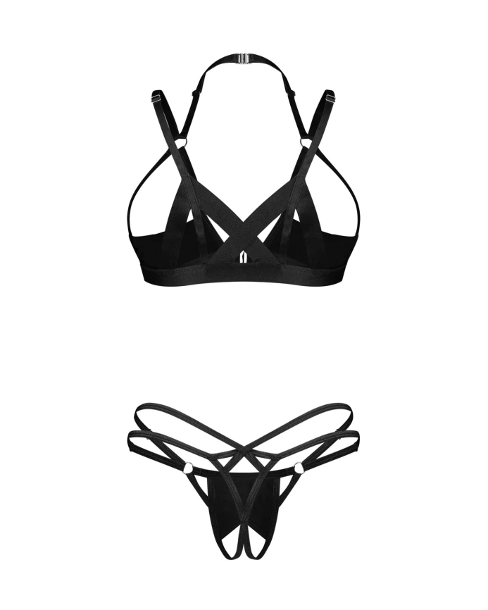Комплект Obsessive Keira Lise 2-pcs crotchless set L/XL фото 4
