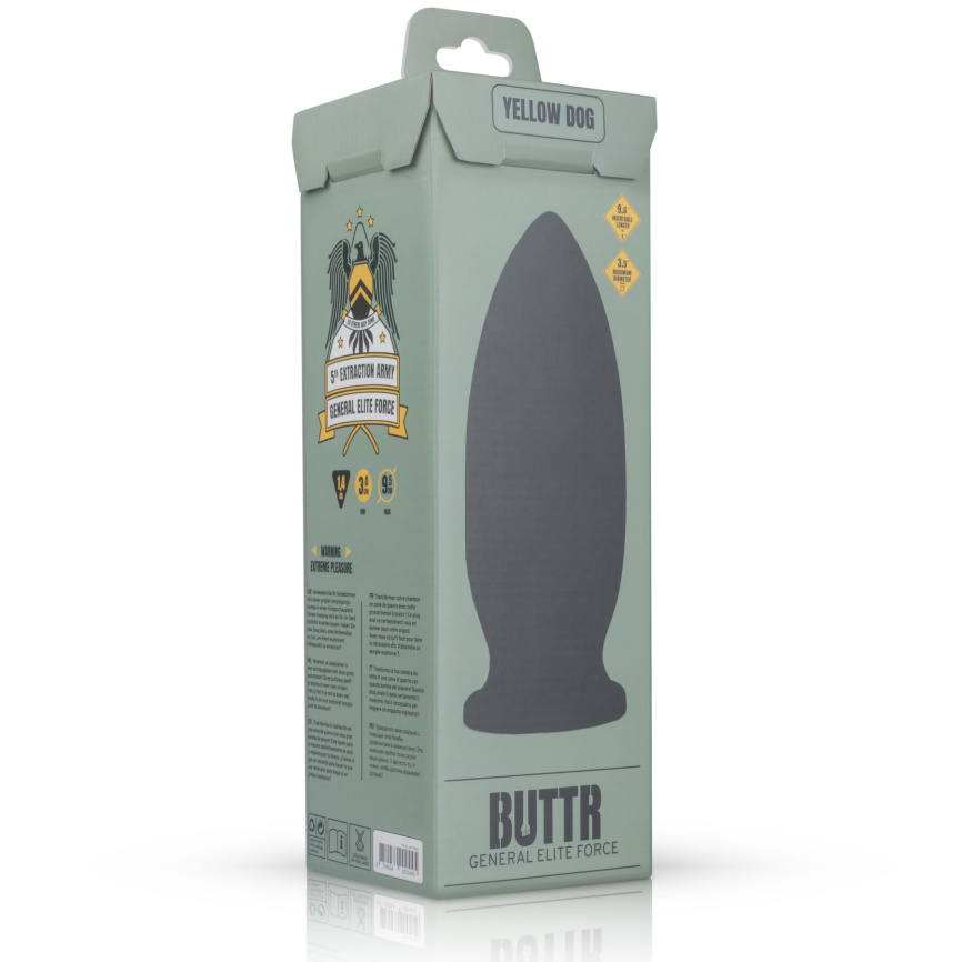 Анальна пробка BUTTR - Yellow Dog Butt Plug фото 6