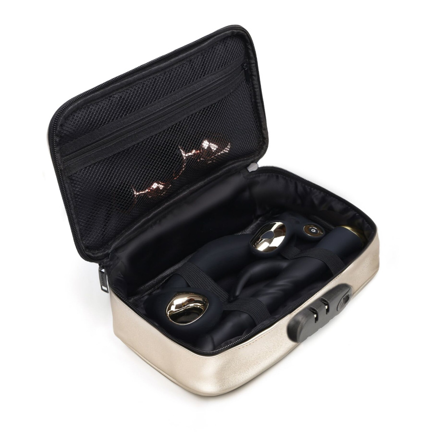 Кейс для іграшок Dorcel DISCREET BOX LUXURY GOLD, кодовий замок, 27×16×7,62 см фото 3