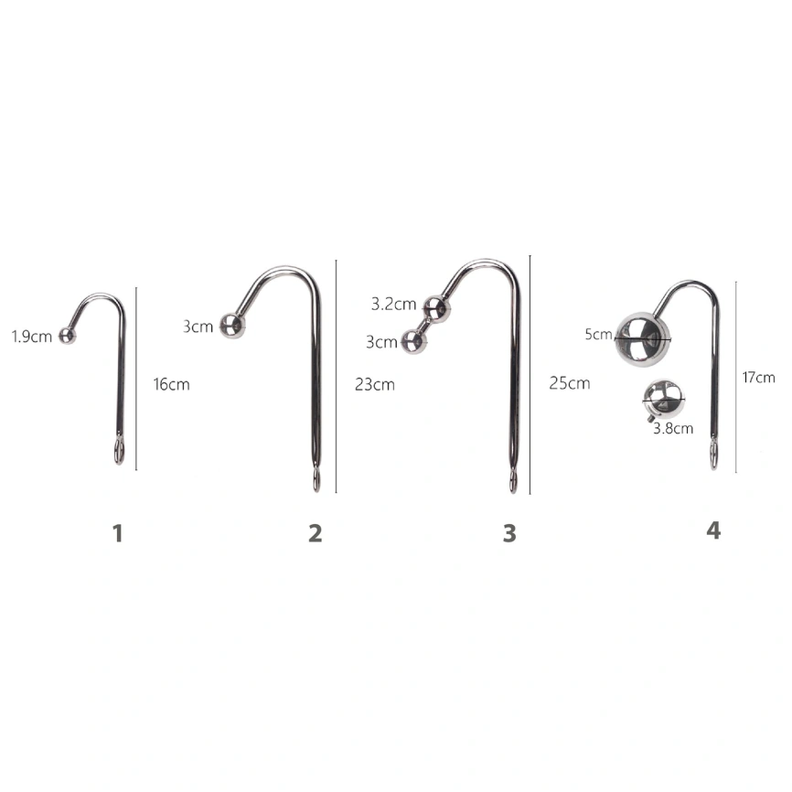 Анальный крюк 4 с ошейником из натуральной кожи Art of Sex - Anal hook, Черный фото 3