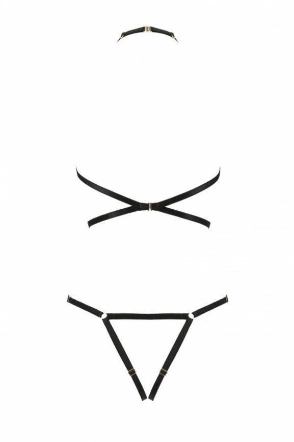 Портупея-боди из стреп Passion Exclusive IVENA S/M, black фото 2