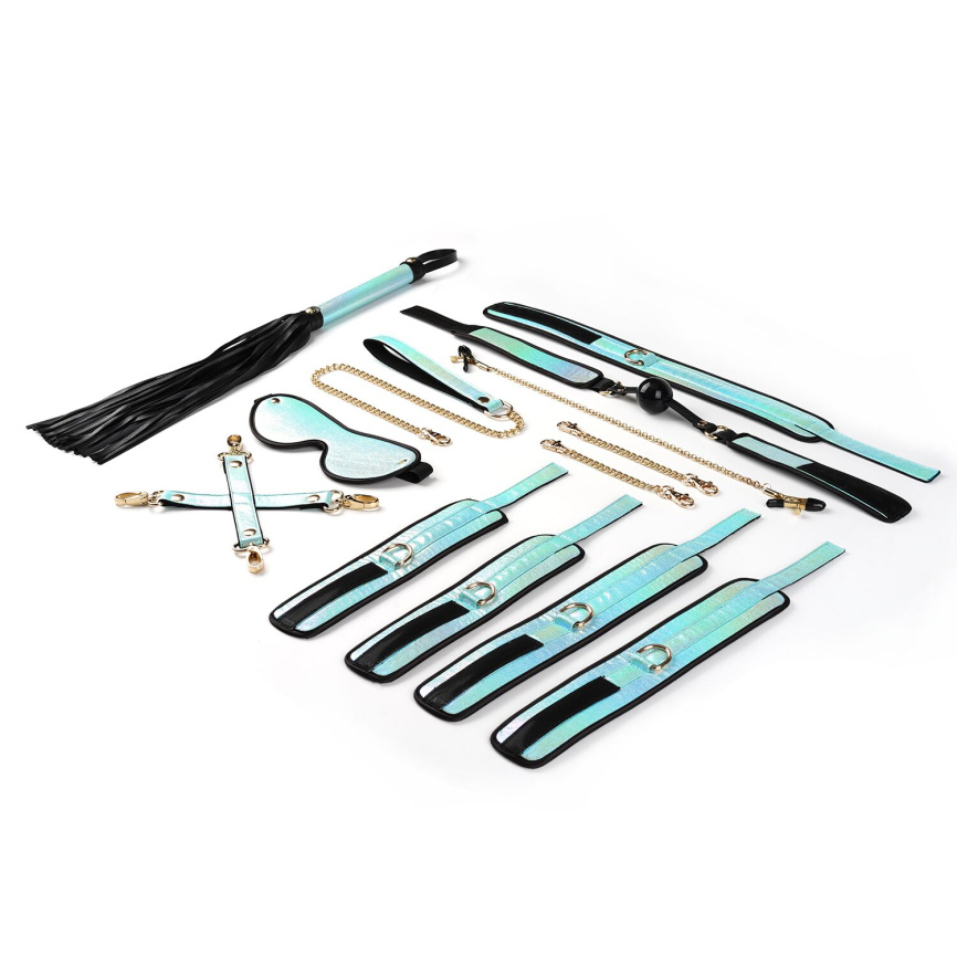 БДСМ-набір Liebe Seele Vivid Sky 8 Pieces Set, 8 аксесуарів, екошкіра на оксамитовій основі фото 2