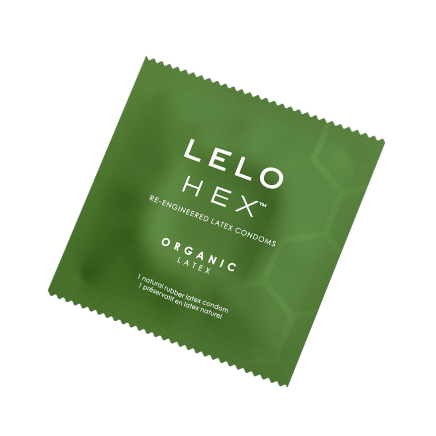 Презервативи LELO HEX Condoms Organic 12 Pack, тонкі та суперміцні фото 3