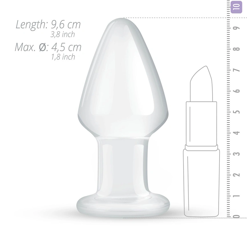 Стеклянная анальная пробка Gildo Glass Buttplug No. 25 фото 3