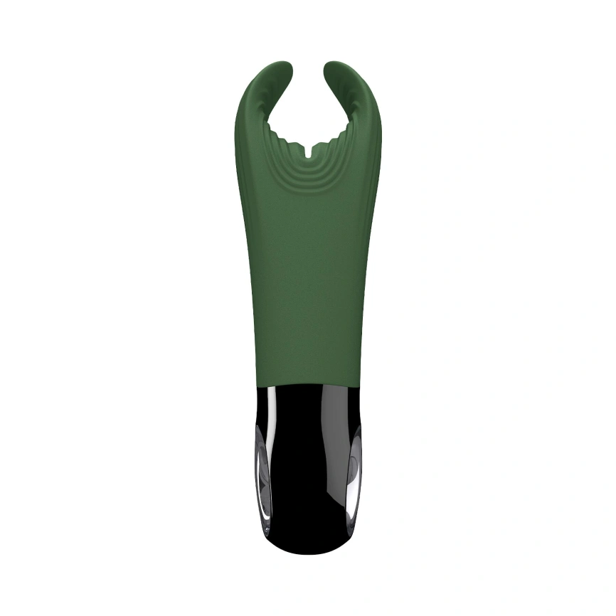 Вибратор для пениса Fun Factory MANTA moss green/black, подходит для парных игр фото 4