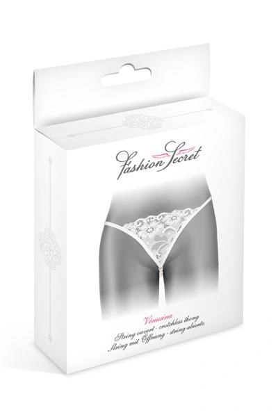 Трусики-стринги с жемчужной ниткой Fashion Secret VENUSINA White фото 3