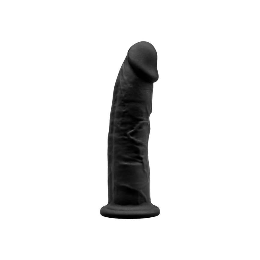 Фалоімітатор SilexD Robby Black (MODEL 2 size 6in), двошаровий, силікон + Silexpan, діаметр 3,5см фото 1