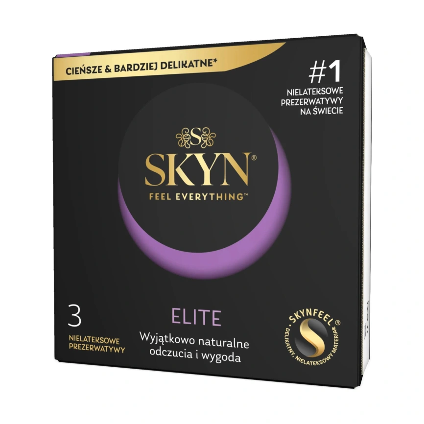 Безлатексные премиум-презервативы SKYN Elite 3 шт, ультратонкие фото 1