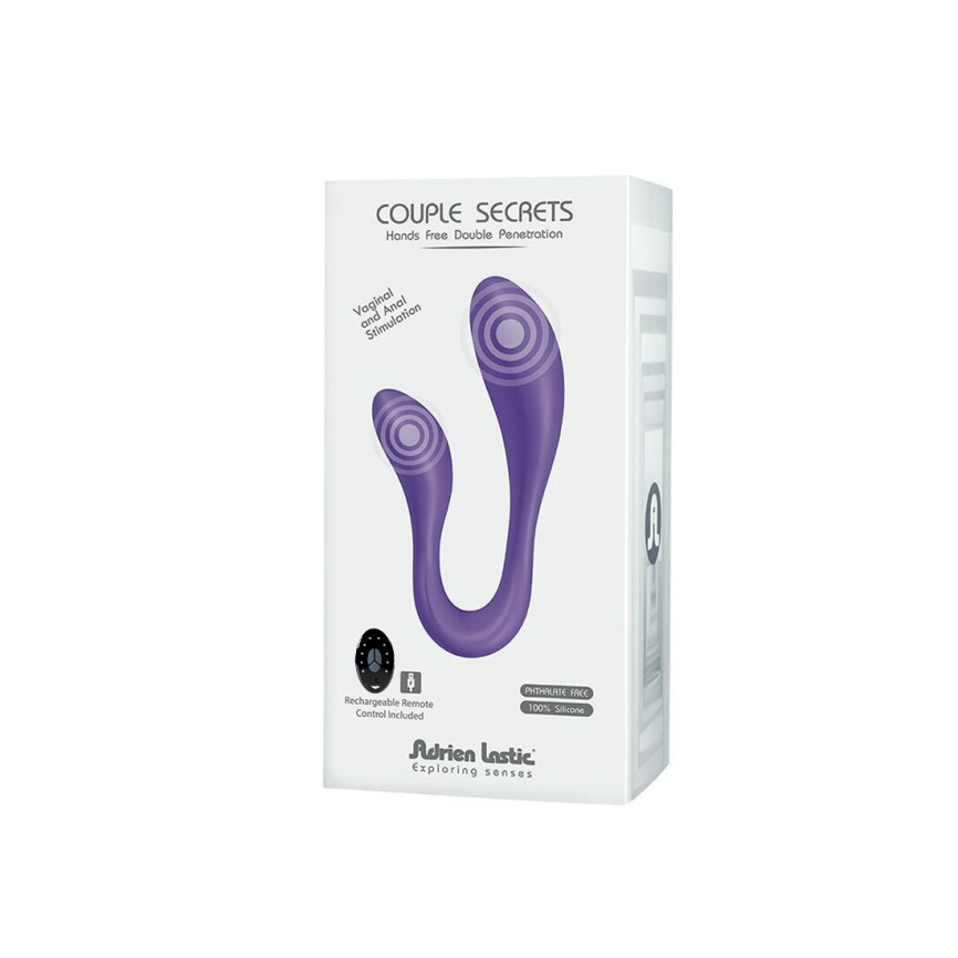 Вібратор для пар Adrien Lastic Couple Secrets II з пультом LRS, два мотори, універсальний фото 6