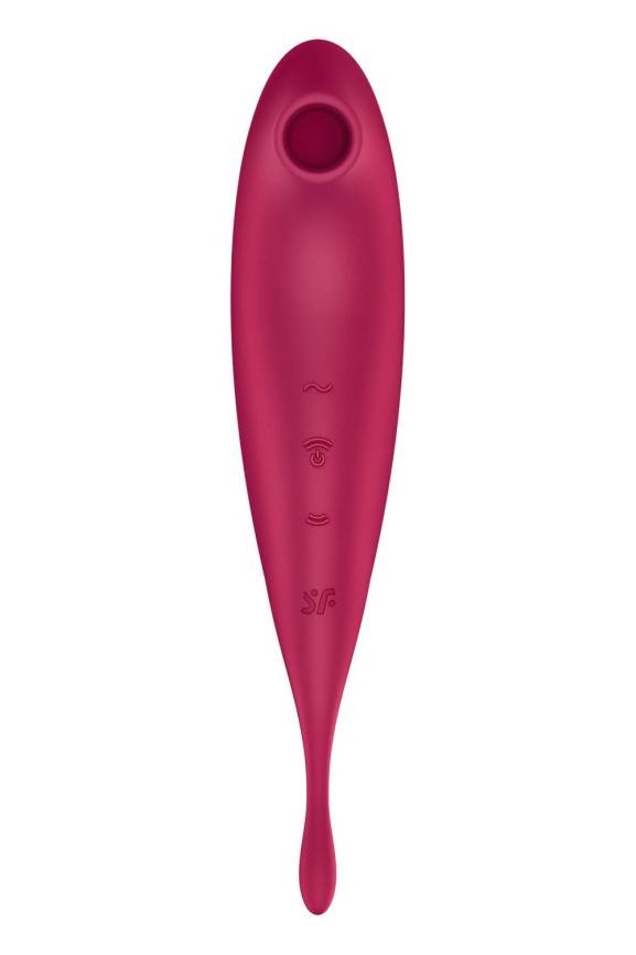 Смарт-вібратор для клітора з вакуумною стимуляцією Satisfyer Twirling Pro+ dark red фото 3