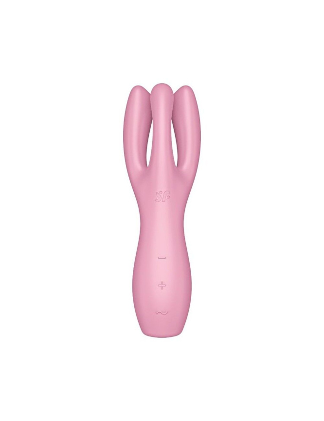 Кліторальний вібратор Satisfyer Threesome 3 Pink з трьома пальчиками фото 2