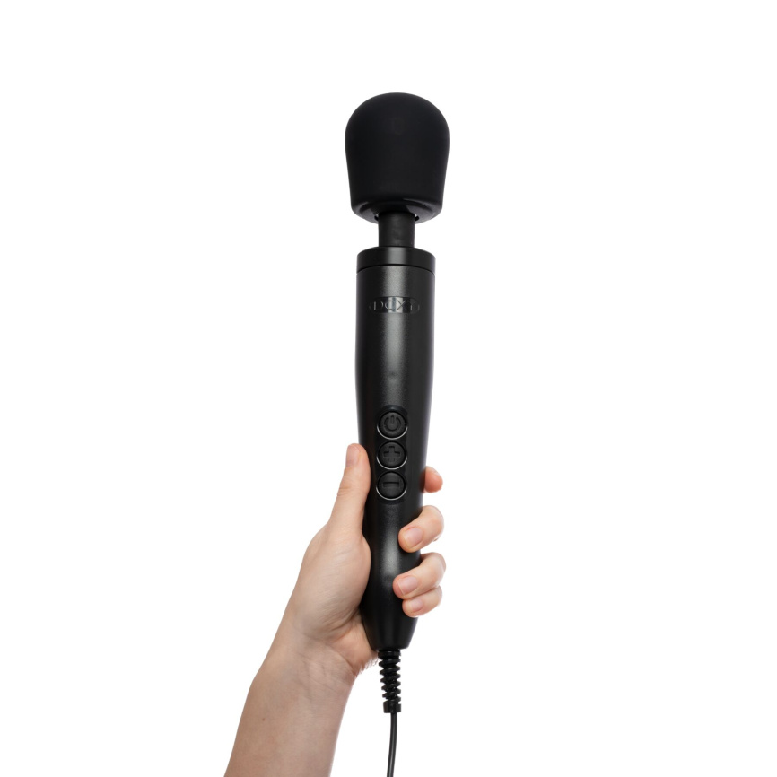 Вібромасажер DOXY Original Black, дуже потужний, живлення 220В, пульсівні вібрації фото 7
