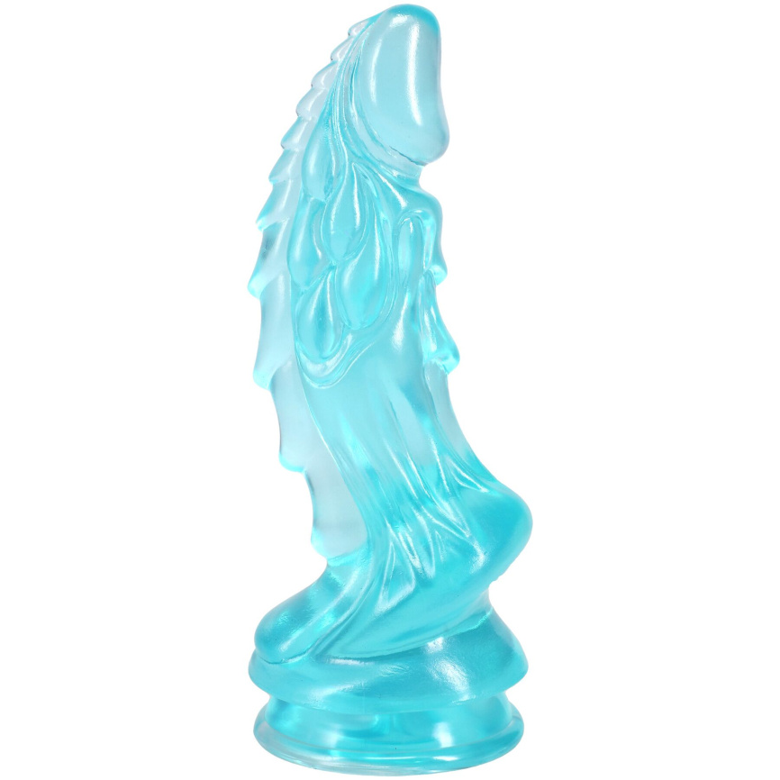 Фентезійний фалоімітатор Doc Johnson Crystal Jellies - Invader Dong 8.5 Inch - Teal фото 2