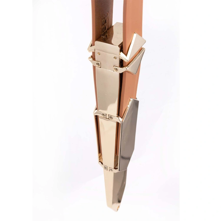 Регулируемая шлепалка LOCKINK Adjustable Slapper for Impact Play, коричневая, натуральная кожа фото 6