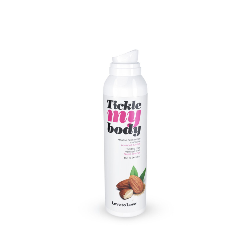 Масажна піна Love To Love Tickle my body Sweet almonds (150 мл), зволожувальна фото 2