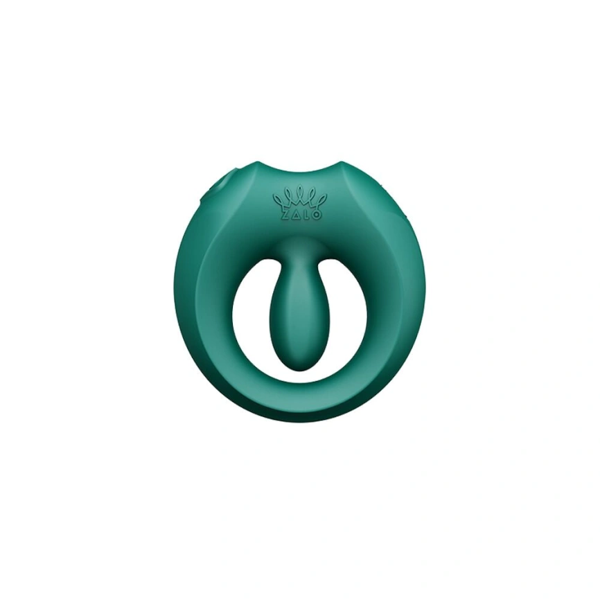 Эрекционное смарт-виброкольцо Zalo Apis Turquoise Green, до 4 часов работы, зарядный кейс фото 1