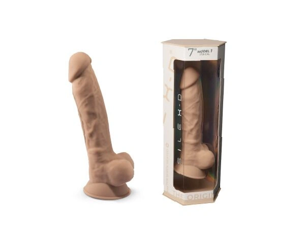 Фаллоимитатор SilexD Johnny Flesh (MODEL 1 size 7in), двухслойный, силикон +Silexpan, диаметр 3,8см фото 10