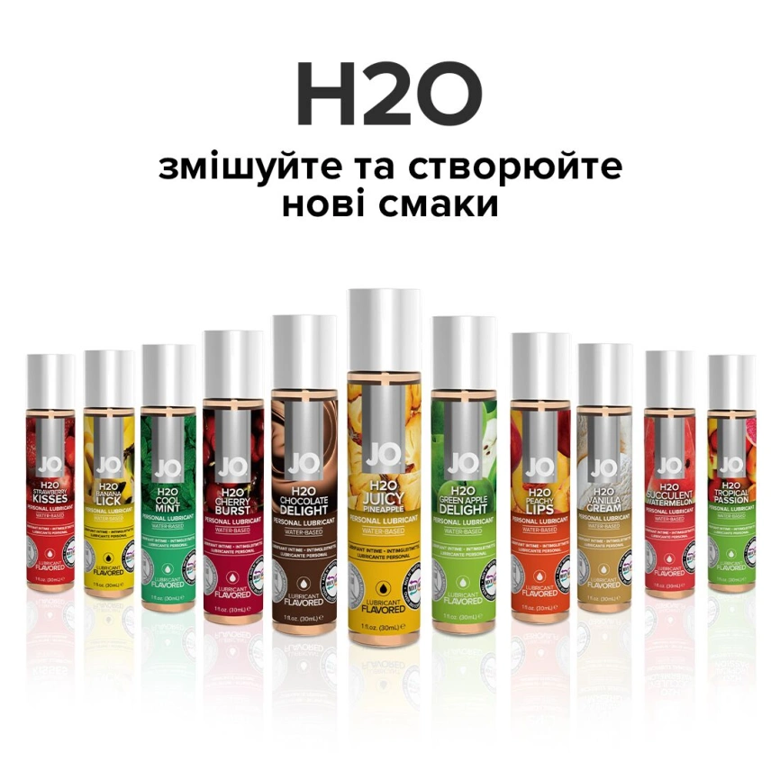 Смазка на водной основе JO H2O — Juicy Pineapple (30 мл) без сахара, растительный глицерин фото 5