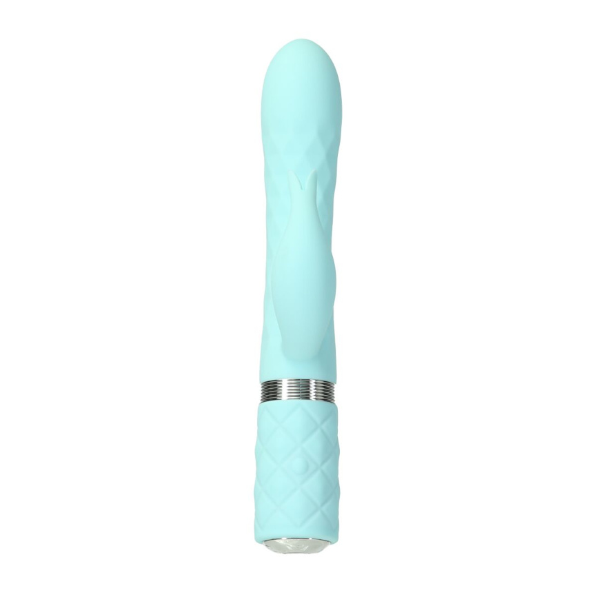 Розкішний кролик з ротацією та вібрацією Pillow Talk Lively Teal, кристал Сваровскі фото 6