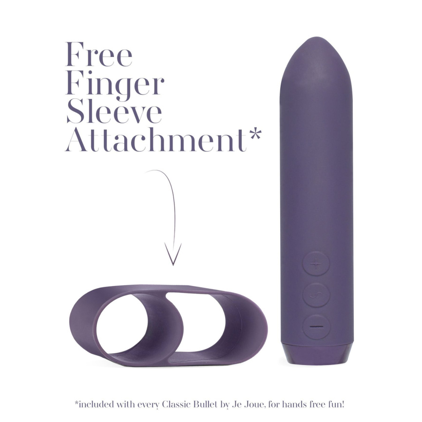 Мінівібратор Je Joue - Classic Bullet Vibrator Purple з глибокою вібрацією і фіксацією на палець фото 8