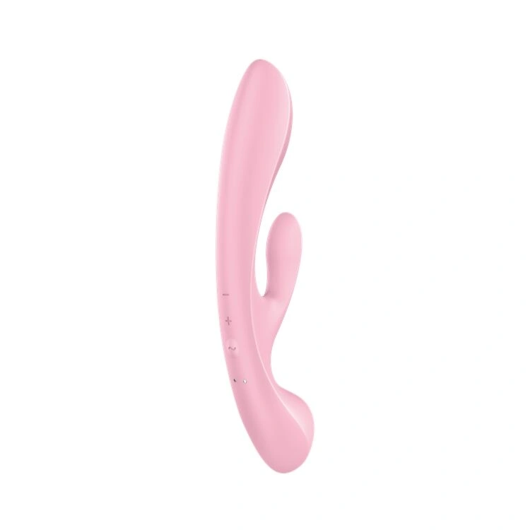 Двусторонний вибратор-кролик Satisfyer Triple Oh Pink, 3 мотора, рукоятка-массажер фото 5