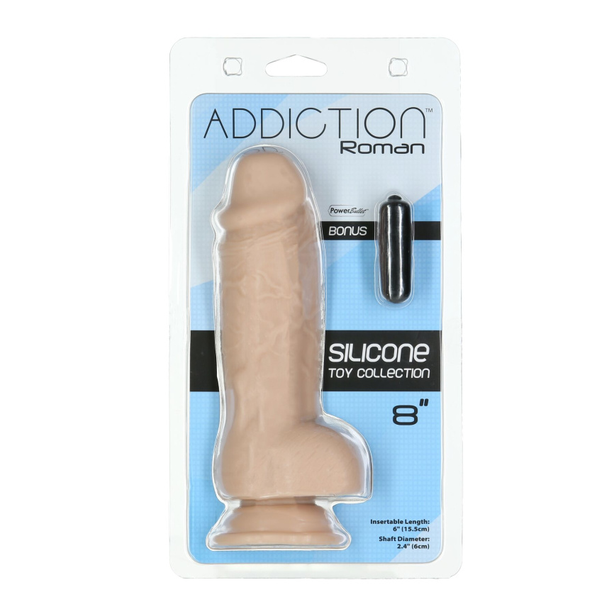 Реалістичний фалоімітатор ADDICTION Roman 8″ Girthy Dong, довжина 22 см, діаметр 6 см фото 4