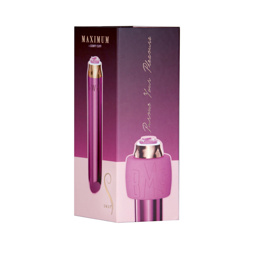 Віброкуля Swan Maximum + Comfy Cuff Pink, суперпотужна, різна інтенсивність, силіконова манжета фото 9