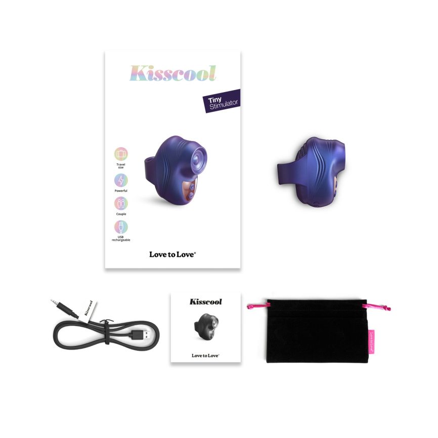 Вібратор на палець Love To Love KISSCOOL - IRIDESCENT INDIGO фото 4