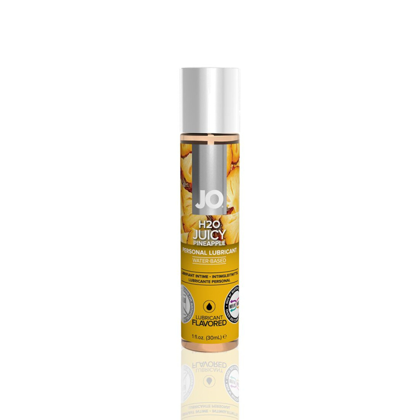 Змазка на водній основі JO H2O — Juicy Pineapple (30 мл) без цукру, рослинний гліцерин фото 1