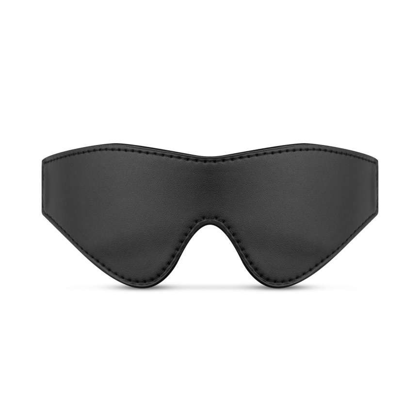 Маска Bedroom Fantasies: Faux Leather Blindfold, чорна фото 1