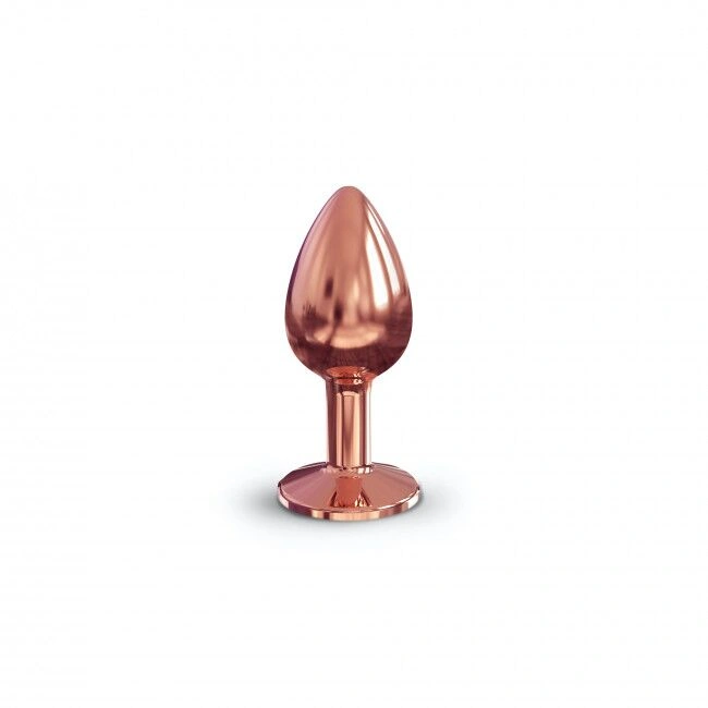 Металлическая анальная пробка с украшением в виде кристалла Dorcel - Diamond Plug Rose Gold S фото 2