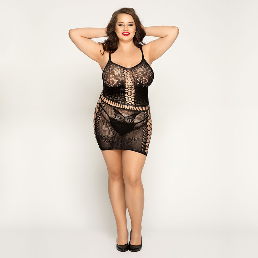 Сукня-сітка з метеликами Size Plus Black фото 1