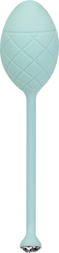 Роскошные вагинальные шарики PILLOW TALK - Frisky Teal с кристаллом, диаметр 3,2см, вес 49-75гр фото 7