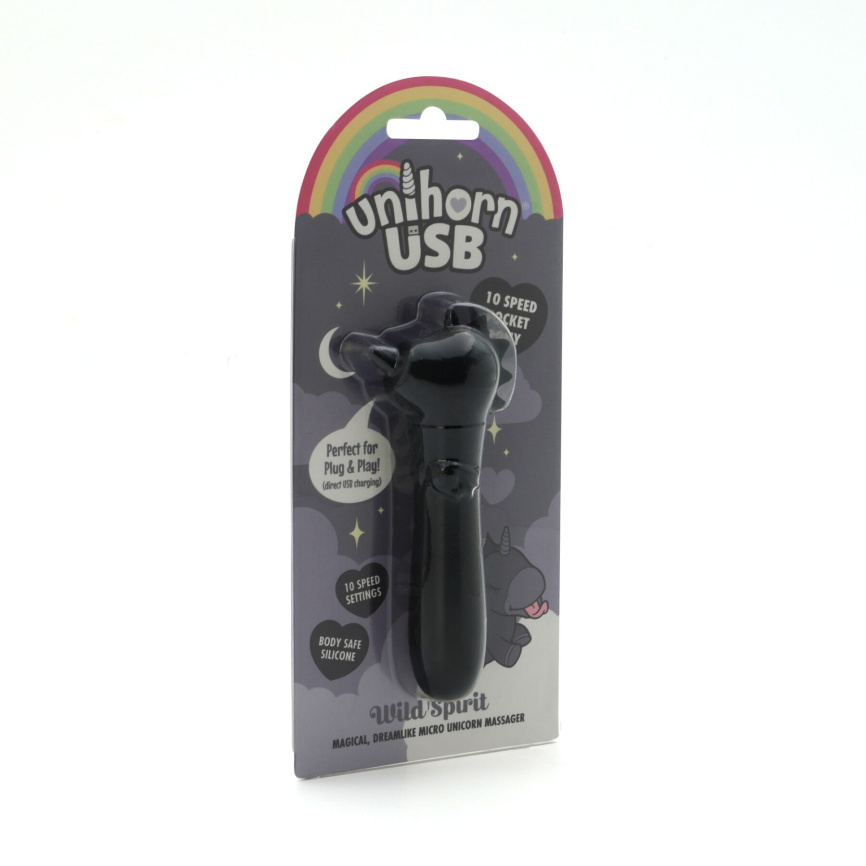 Вібратор-єдиноріжка Unihorn USB Bullet – Wild Spirit, віброкуля, USB-зарядка, 10 режимів фото 4