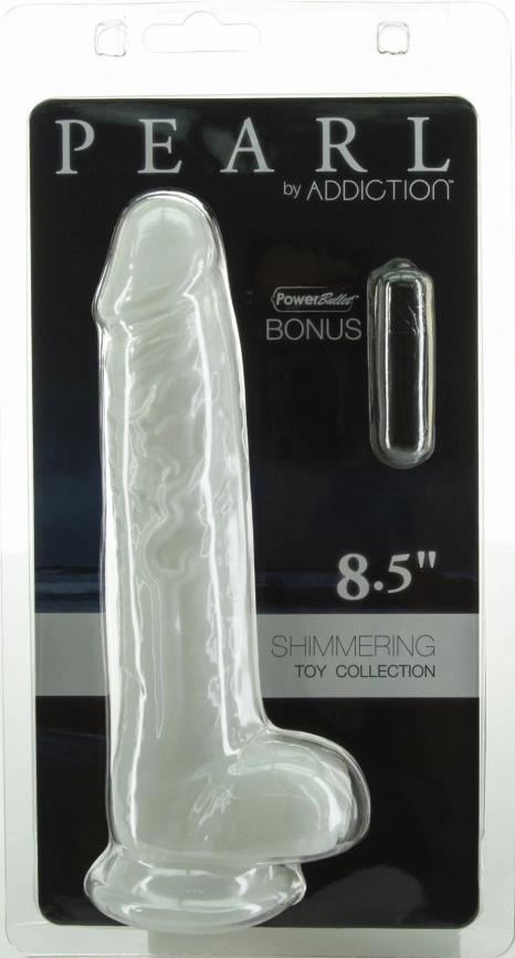 Фаллоимитатор ADDICTION Pearl 8.5" Dildo with Balls, вибропуля в подарок фото 6