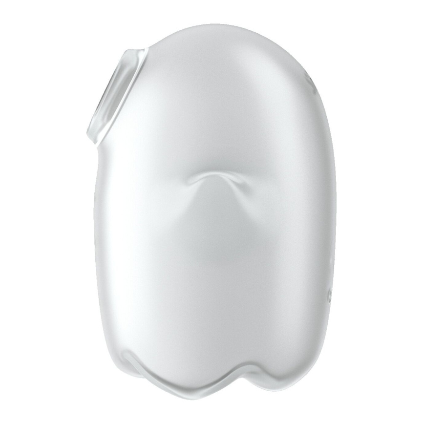 Вакуумний кліторальний стимулятор з вібрацією Satisfyer Glowing Ghost White, світиться в темряві фото 3