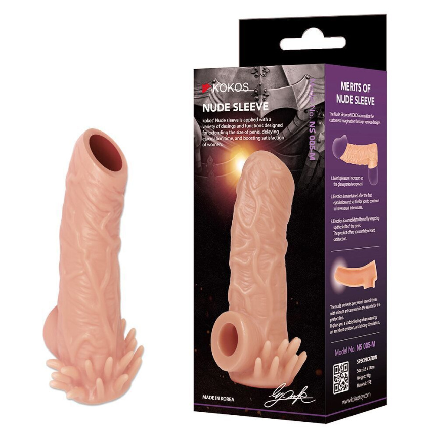 Насадка на член Kokos Nude Sleeve NS 005 L фото 2