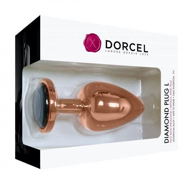 Металлическая анальная пробка с украшением в виде кристалла Dorcel - Diamond Plug L фото 5