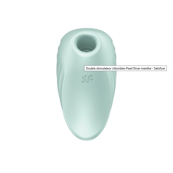 Вакуумний кліторальний стимулятор із вібрацією Satisfyer Pearl Diver Mint фото 3