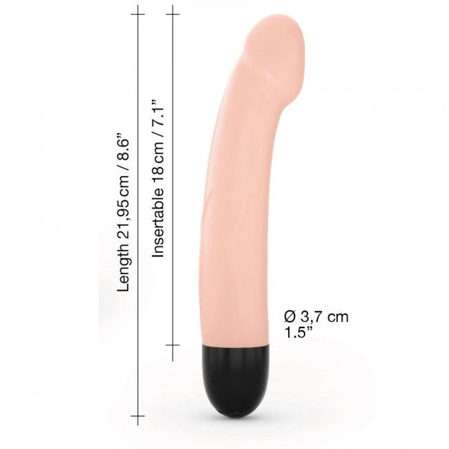 Вибратор Dorcel Real Vibration M Flesh 2.0, диам 3,7см, перезаряжаемый, для точки G фото 3